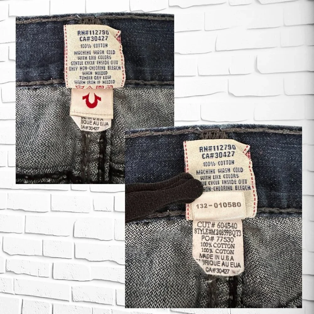 👖 Vintage Men's True Religion Billy Super QT Jeans - Size 38 - Rare Find! 👖 - Picture 7 of 13